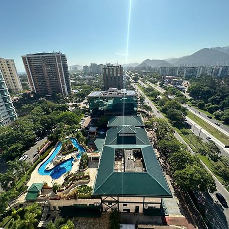 Flat Com Vista Panoramica -15- Na Barra Da Tijuca - Estacionamento Gratuito - Frigobar - Ar Condicionado - Piscina - Academia - Balsa Para Praia Gratis - Varanda - Vista Parcial Mar E Lagoa Рио-де-Жанейро Экстерьер фото